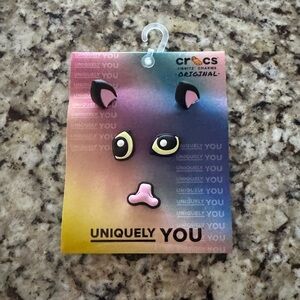 NWT Crocs Jibbitz Cat Ear Face Charm Set | Brand New